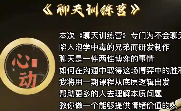 野哥《聊天特训营》实战指南：3天揭秘高吸引力对话心法-铁锚资源库