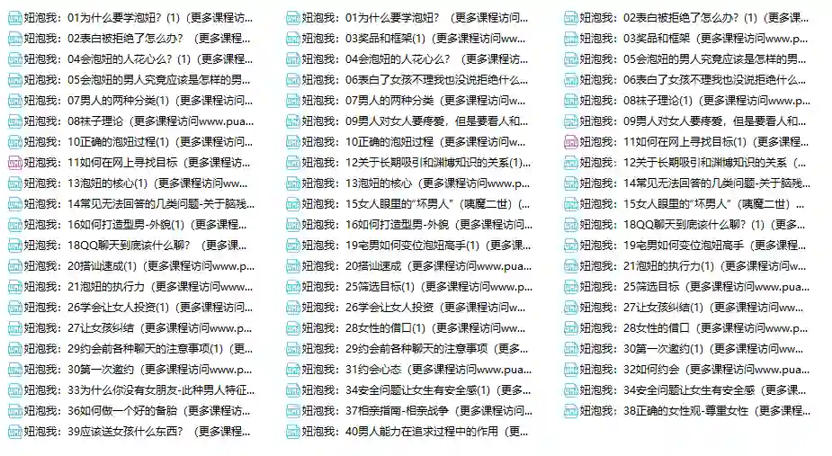 妞泡我课程实战指南：专属情感转化秘籍限时揭秘-铁锚资源库