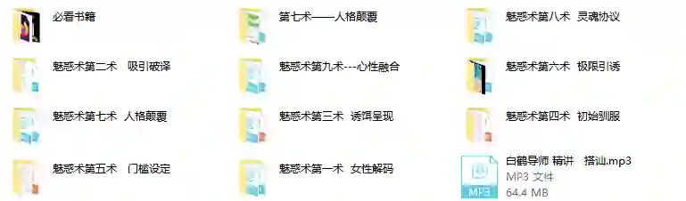 男魅情感《魅惑术》实战指南:限时揭秘专属魅力修炼法-铁锚资源库