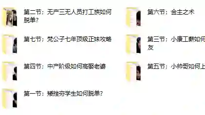 梵公子《中国各阶层脱单指南》实战揭秘版-铁锚资源库